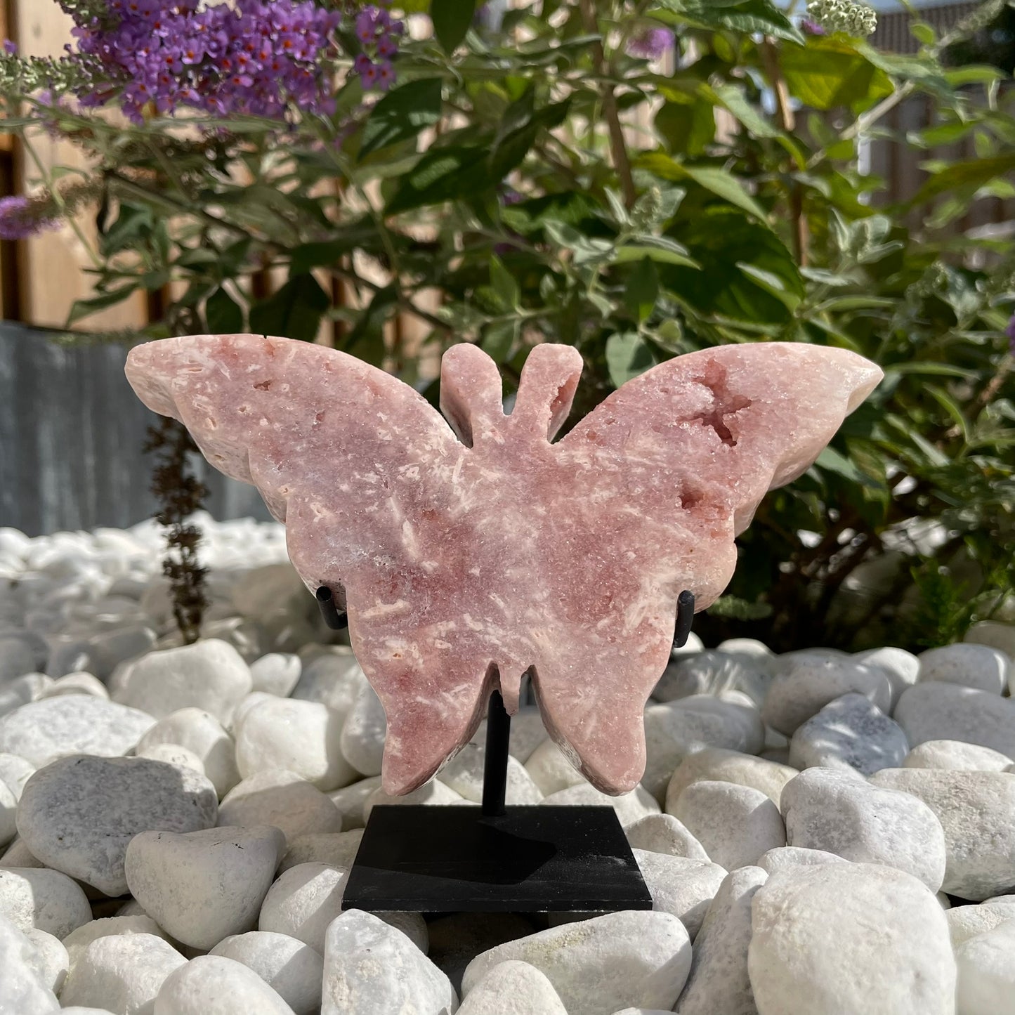 Roze Amethist Vlinder op standaard