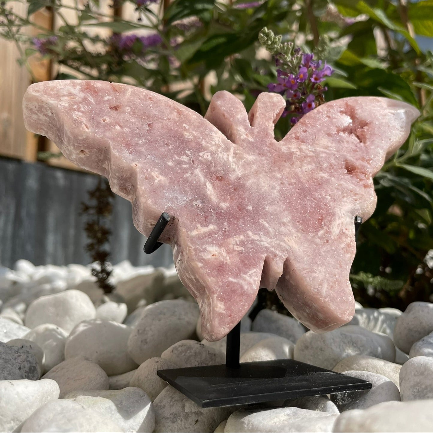 Roze Amethist Vlinder op standaard