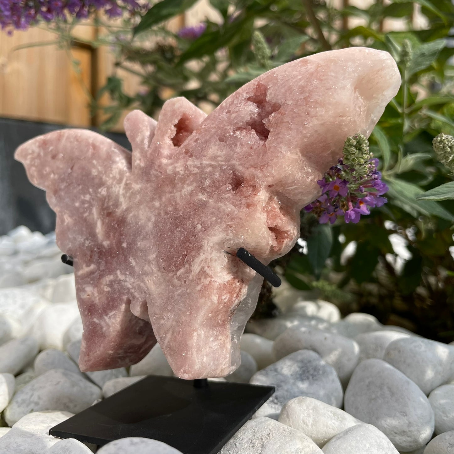 Roze Amethist Vlinder op standaard