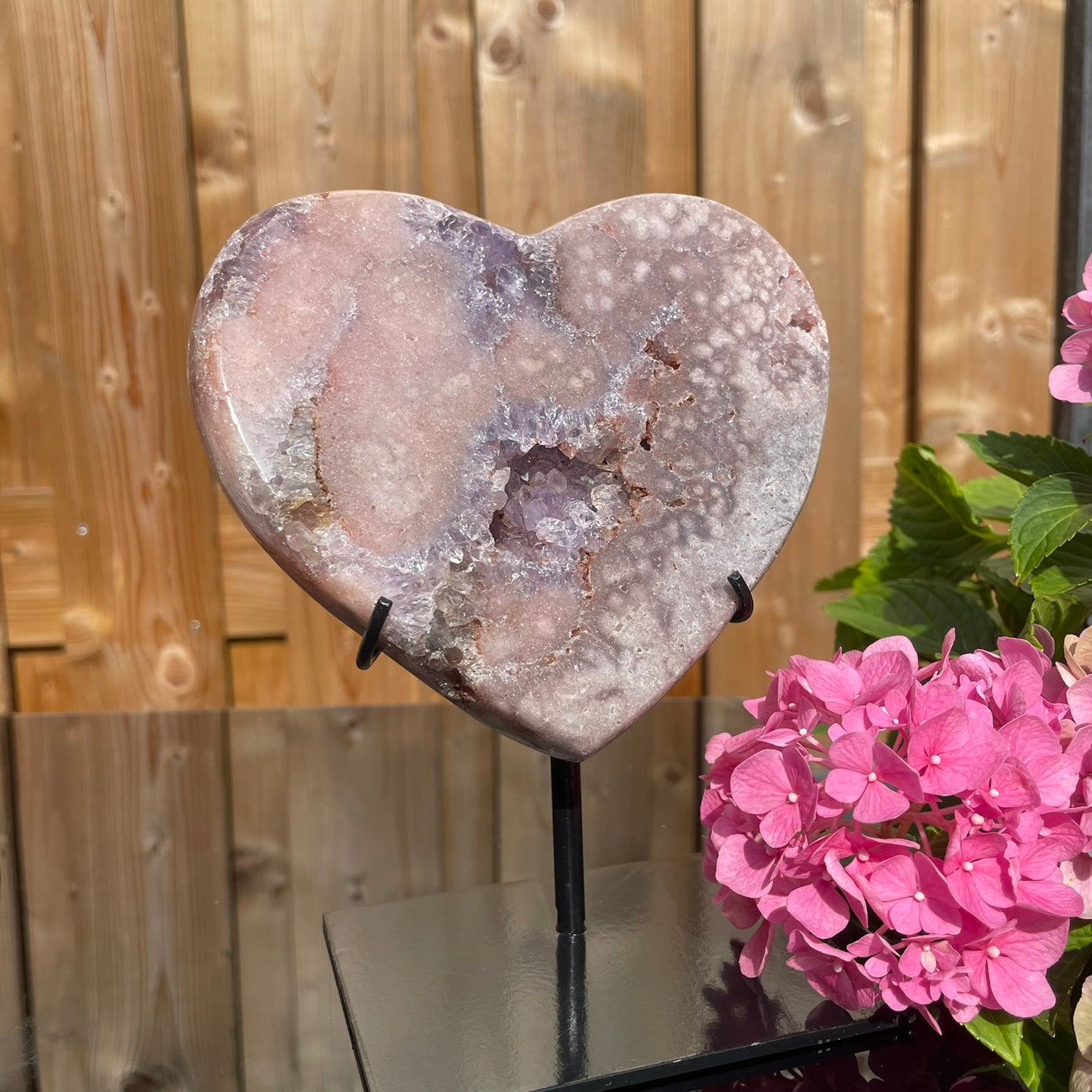 Amethist Hart op standaard