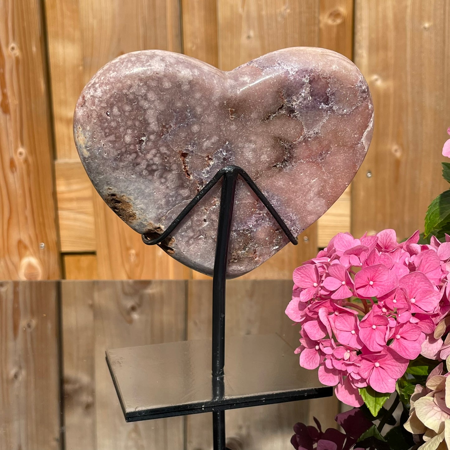 Amethist Hart op standaard