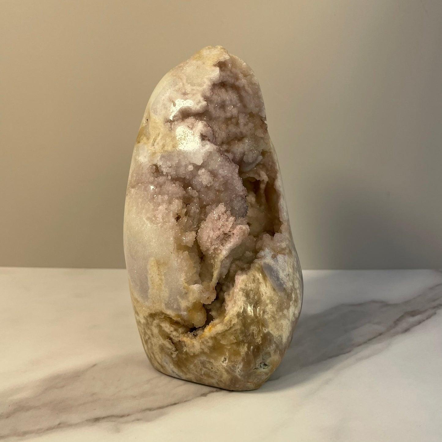 Roze Beige/Lila Amethist cutbase