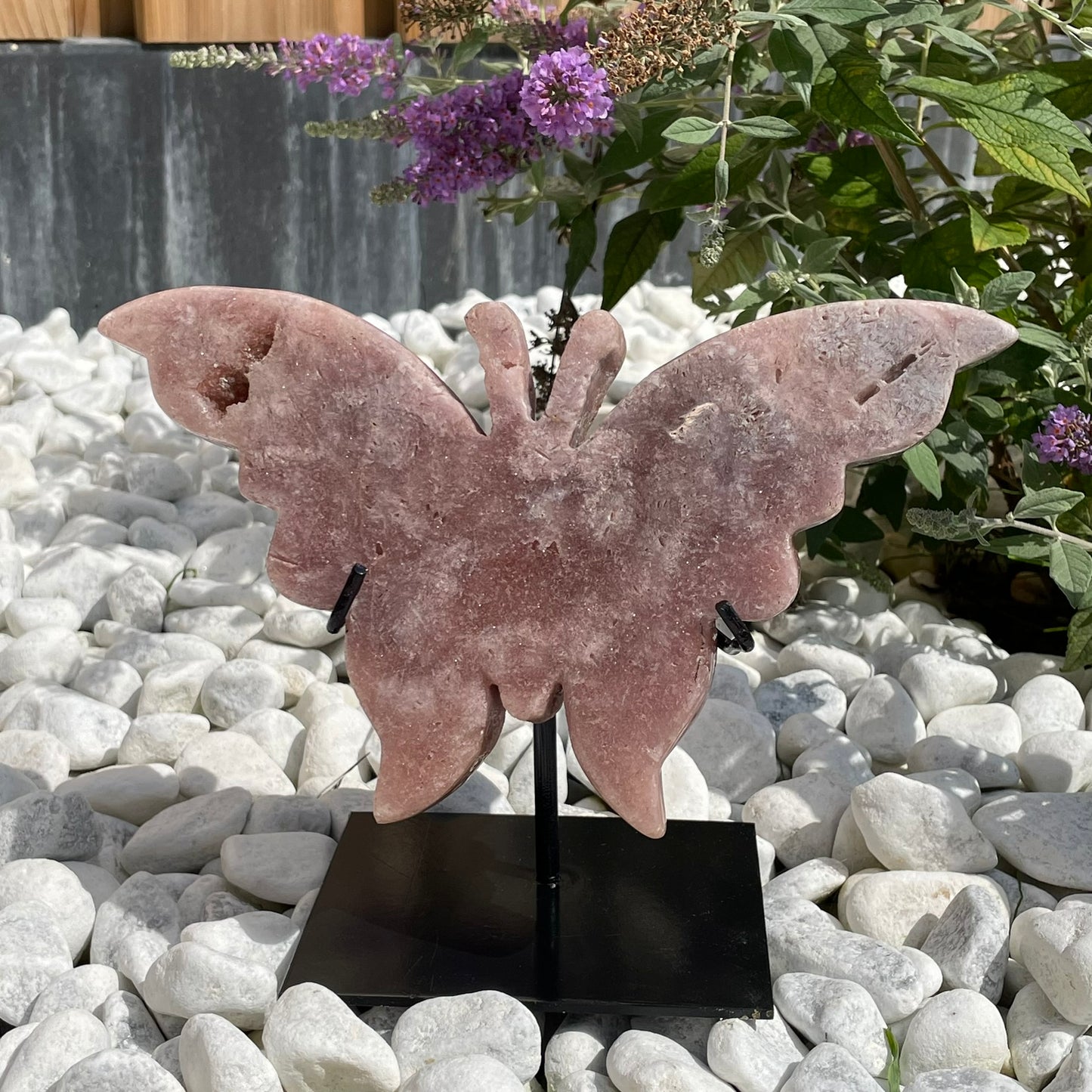 Roze Amethist Vlinder op standaard