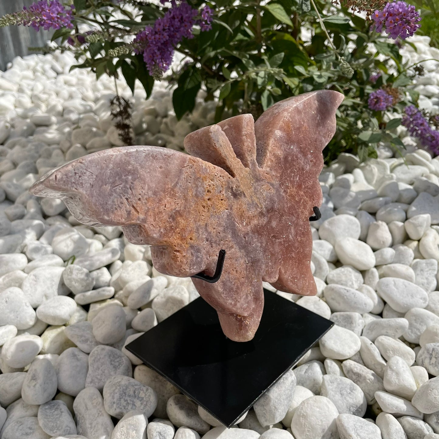 Roze Amethist Vlinder op standaard