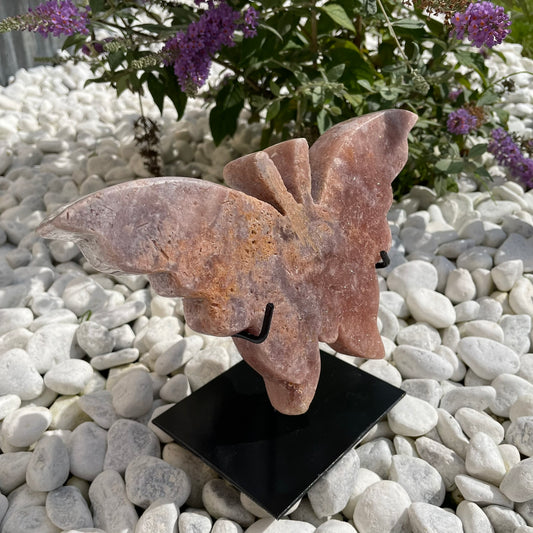 Roze Amethist Vlinder op standaard