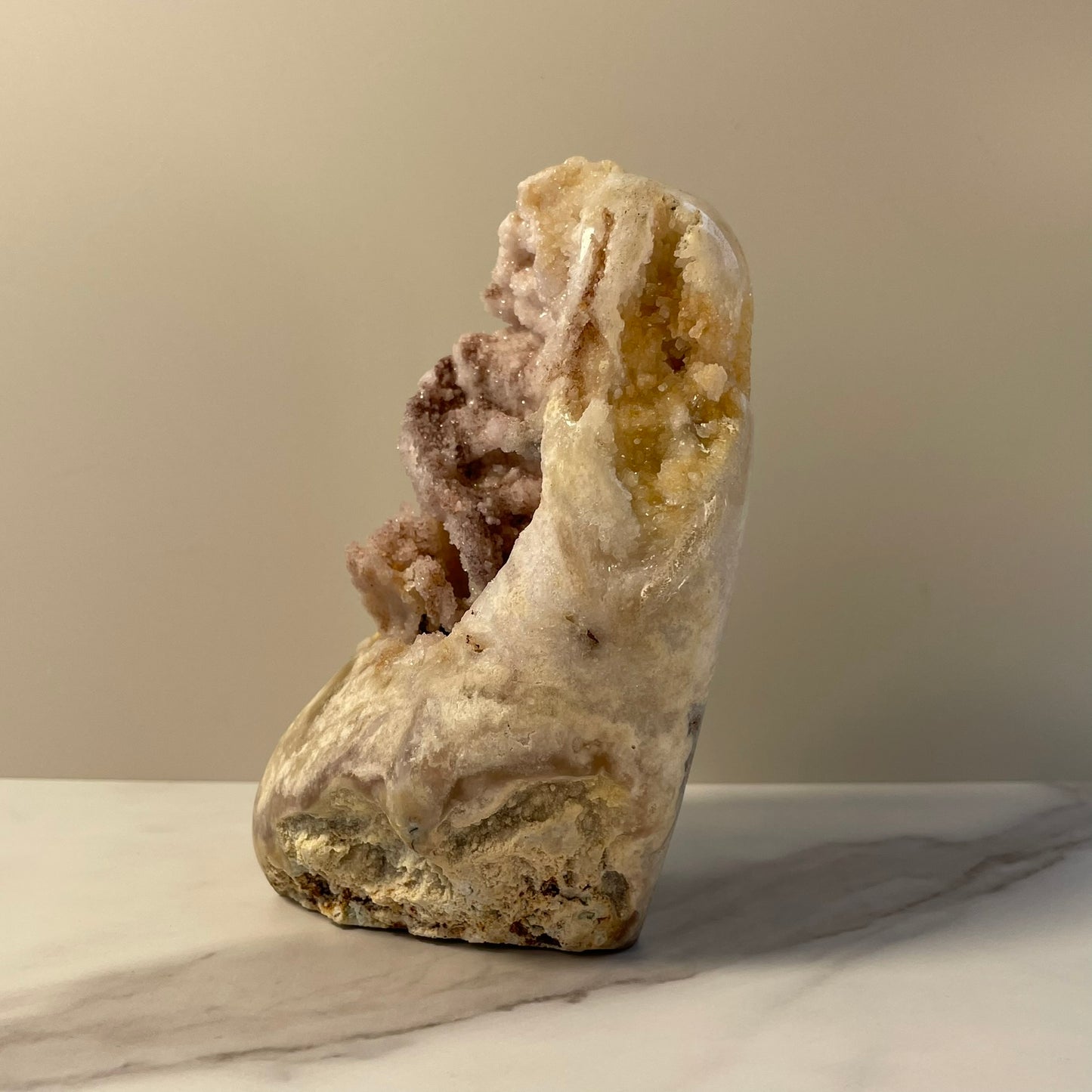 Roze Beige/Lila Amethist cutbase